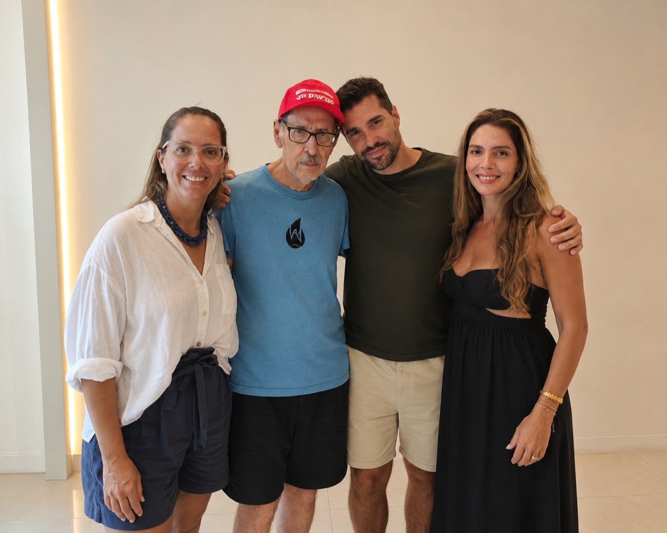 Nós três, com o nosso pai